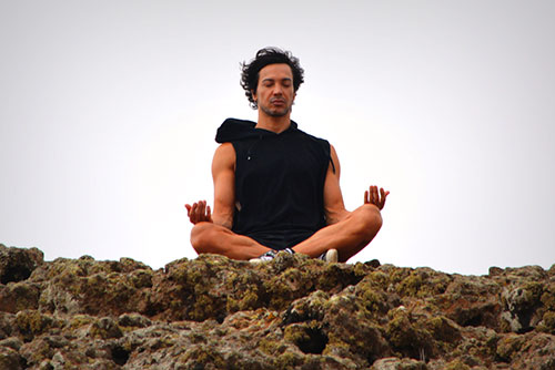 Man meditating