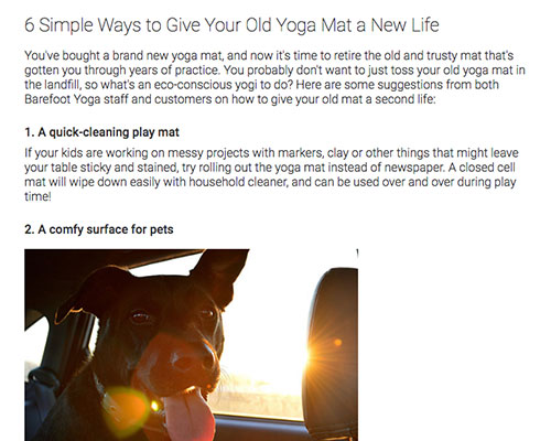 Blog: Give Your Old Yoga Mat a New Life
